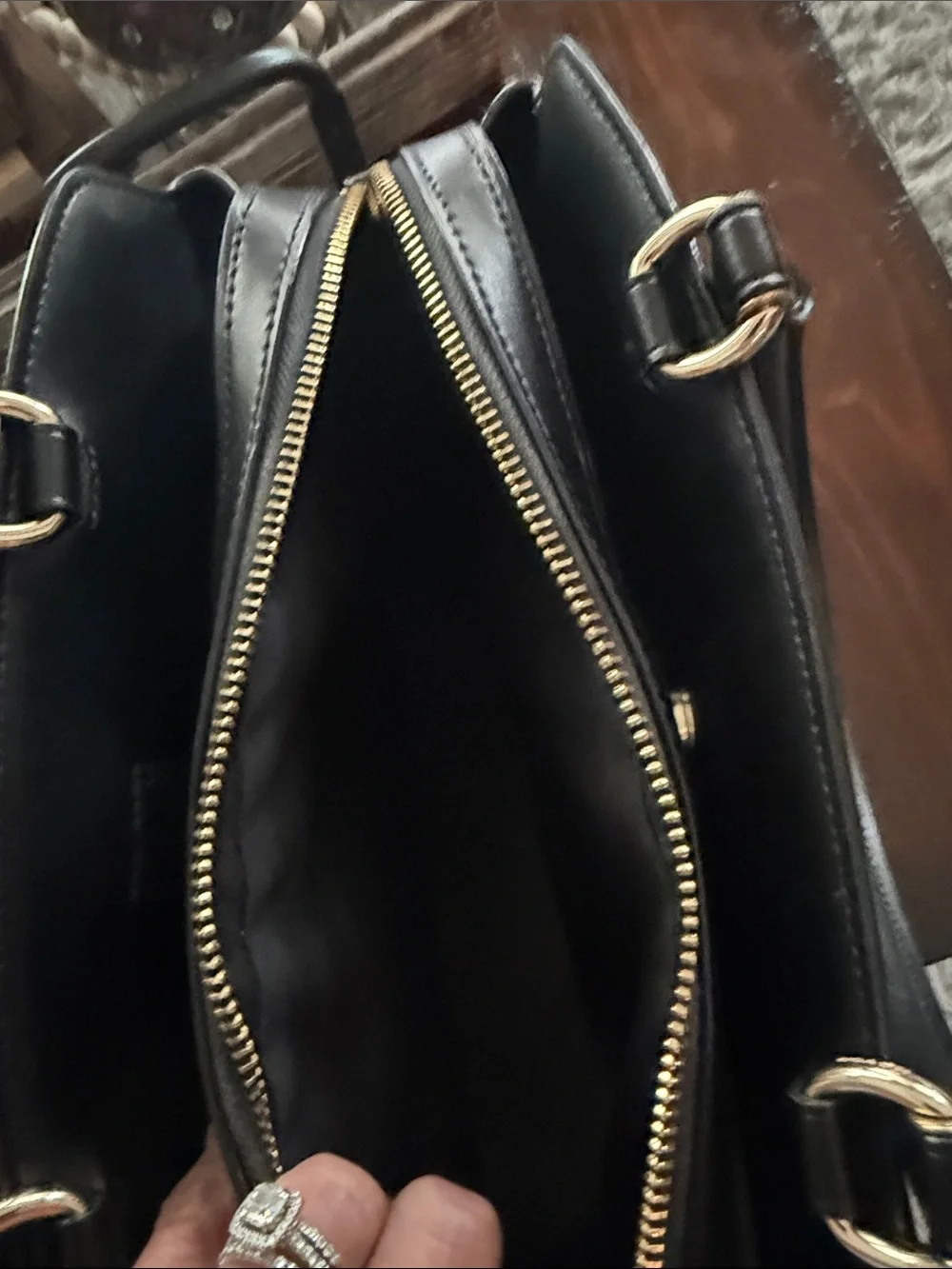 Coach Brown Logo Dome Satchel with Black Trim
